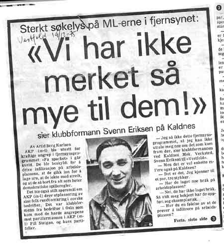 Avisklipp: Vi har ikke merket s&aring; mye til m-l-erne
