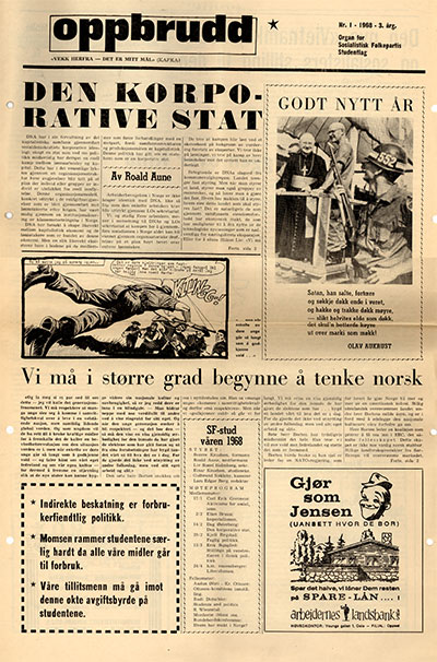 Oppbrudd nr. 1, 1968